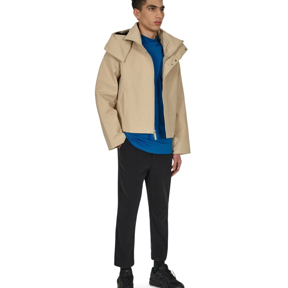 Nikex MMW Crossover Solid Color Zipper Hooded Jacket Unisex Cream YellowMEN'S